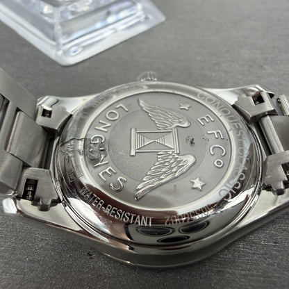 Longines Conquest Watch Women 34mm Silver Dial Stainless Steel Date New Battery9