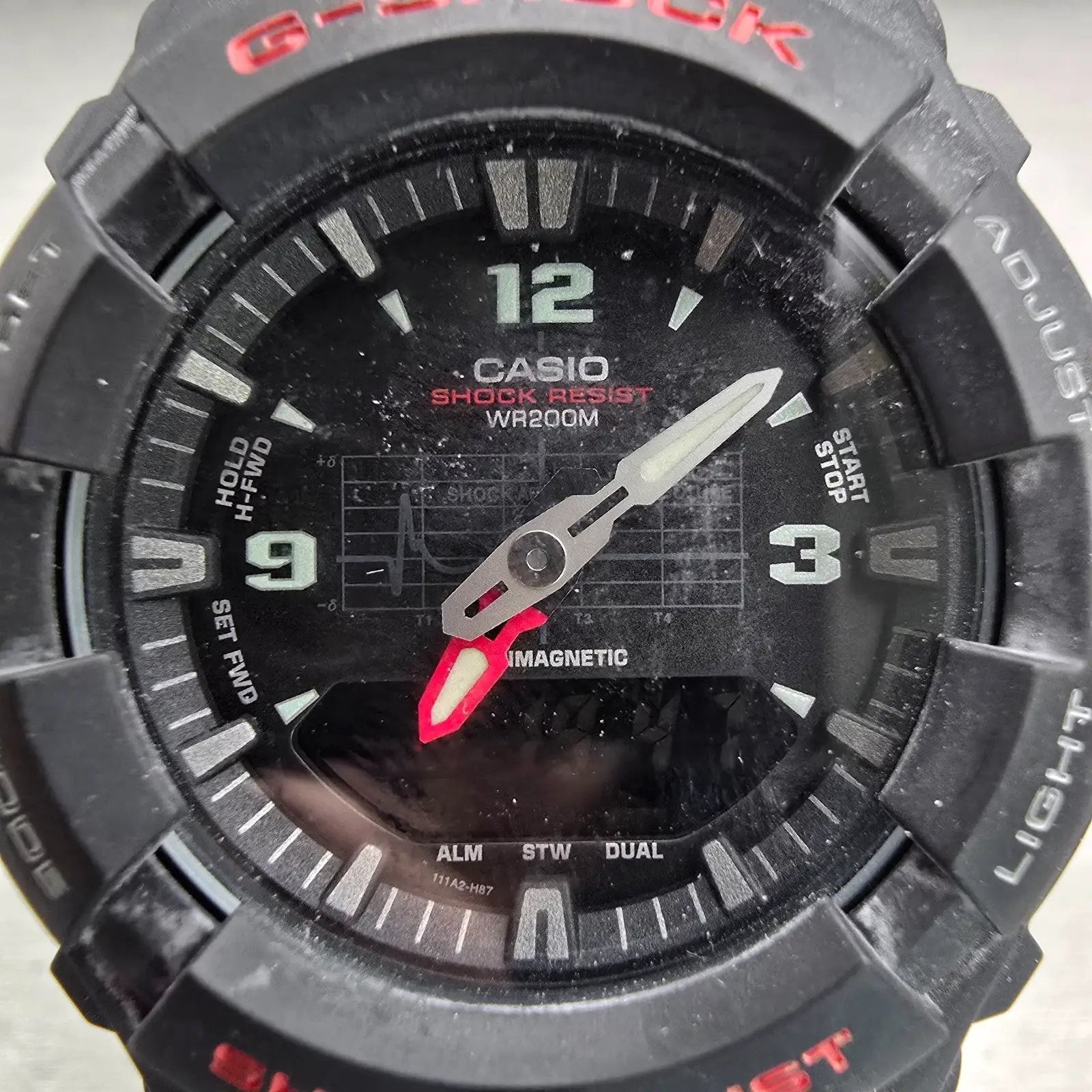 Casio G-Shock G-100 Watch Men 47mm Black Dial Black Case Alarm New Battery1