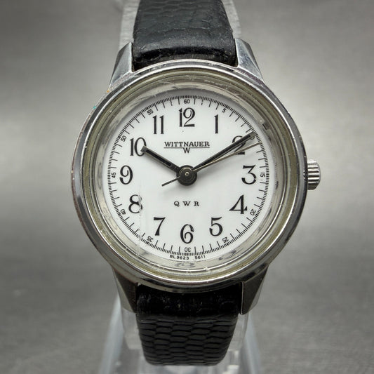 Wittnauer QWR Watch Women 23mm White Dial Silver Tone Round BL9623 5611 New batt0