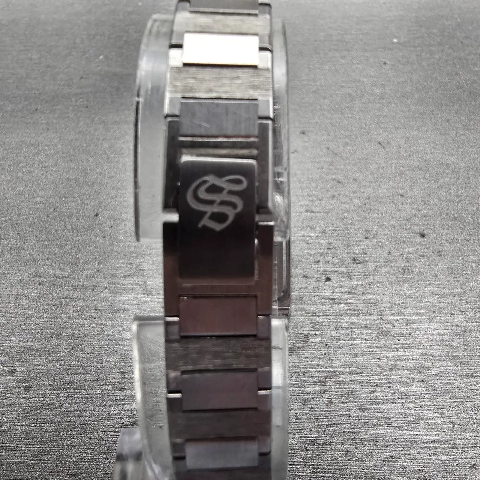 Seiko Tank Watch Women 19mm Gray Dial Silver Tone Rectangle 1221-5050 New Batt7