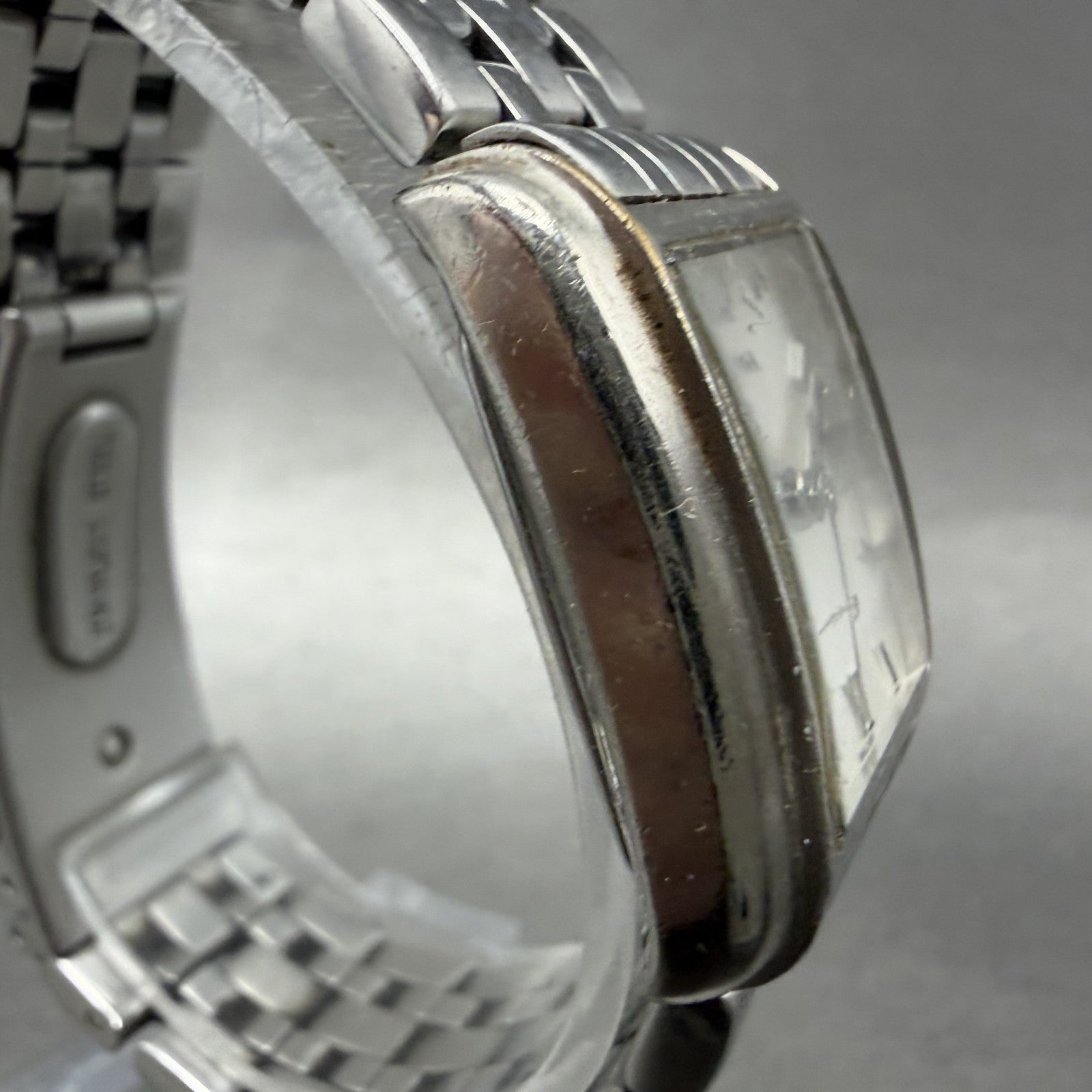 Bulova Tank Watch Women 22mm White Dial Silver Tone Rectangle 96L006 New Battery3