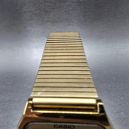Casio SA-60 Watch Men 30mm Gold Solar Alarm Chronograph VTG PARTS JDM5