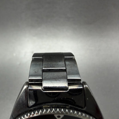 Seiko Again R Dive Watch Women 35mm Red Dial Black Tone Date Round New batt ABC4