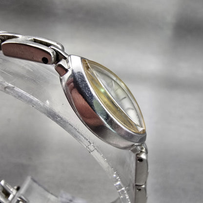 Seiko Tisse Watch Women 13mm Silver Dial Silver Tone Oval 1E20-3B40 New Battery3