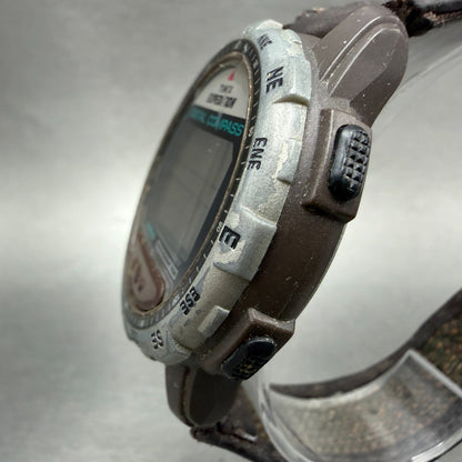 Timex Expedition Digital Compass Watch Men 43mm LCD Brown Daydate New Battery2