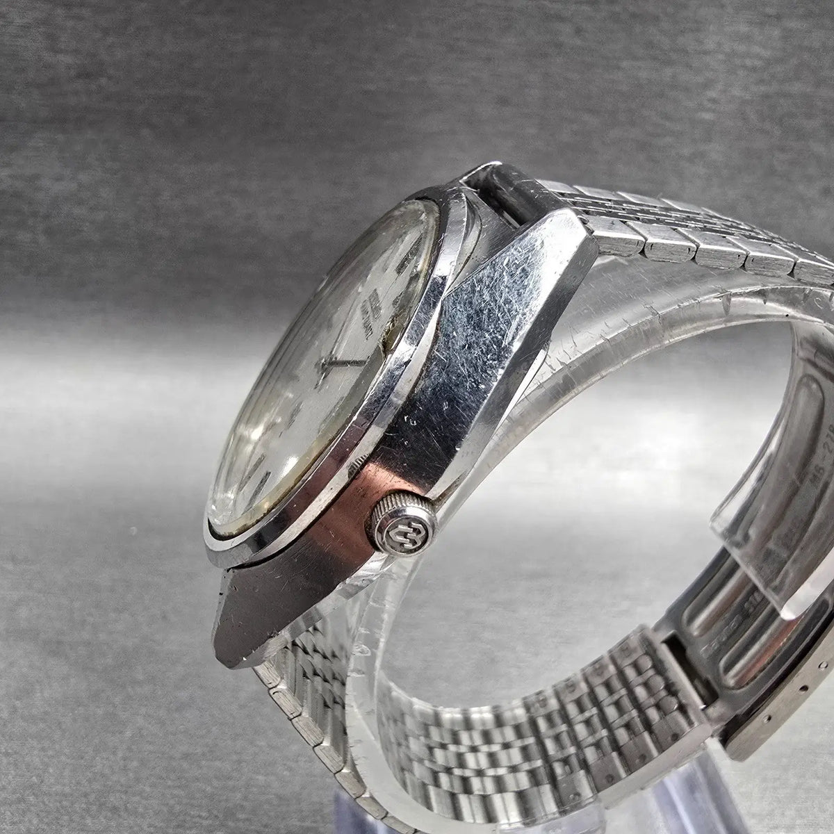 Seiko Grand Quartz Watch Men 36mm Silver Dial Silver Daydate 4842-8041 New Batt2