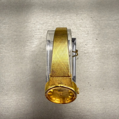 Seiko Watch Women 19mm Champagne Dial Gold Tone Round 16-0129 New Battery VTG4