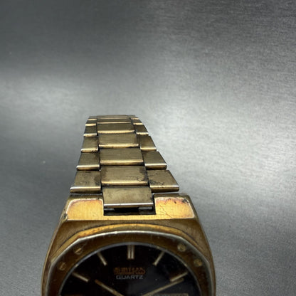 Seiko SQ Watch Men 36mm Brown Dial Gold Tone Daydate 4336-8129 New Battery4
