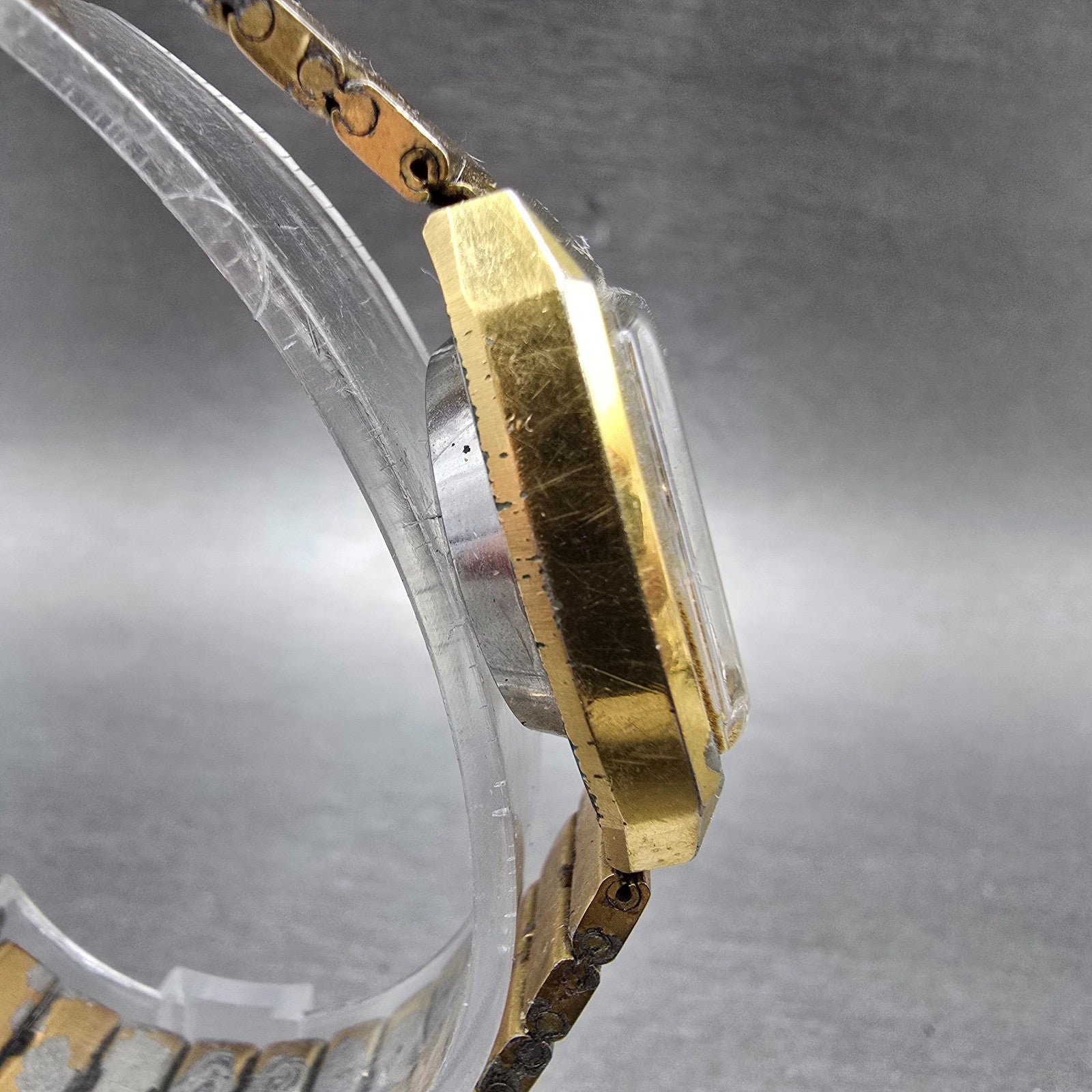Seiko Autoamtic Watch Women 23mm White Dial Gold Tone Daydate 2206-3050 Works3
