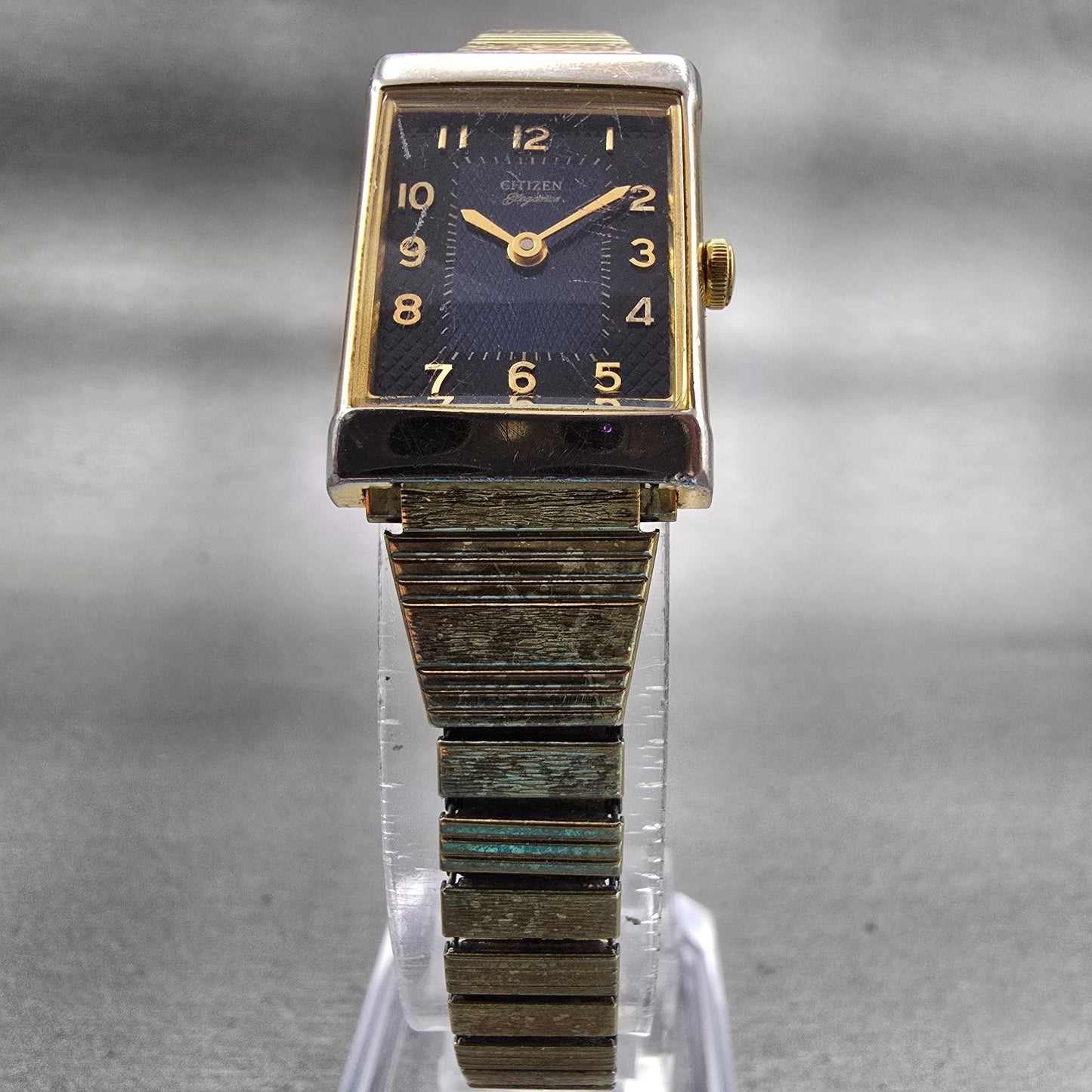 Citizen Elegance Watch Women 17mm Blue Dial Gold Tone 5920-S45539 New Battery5