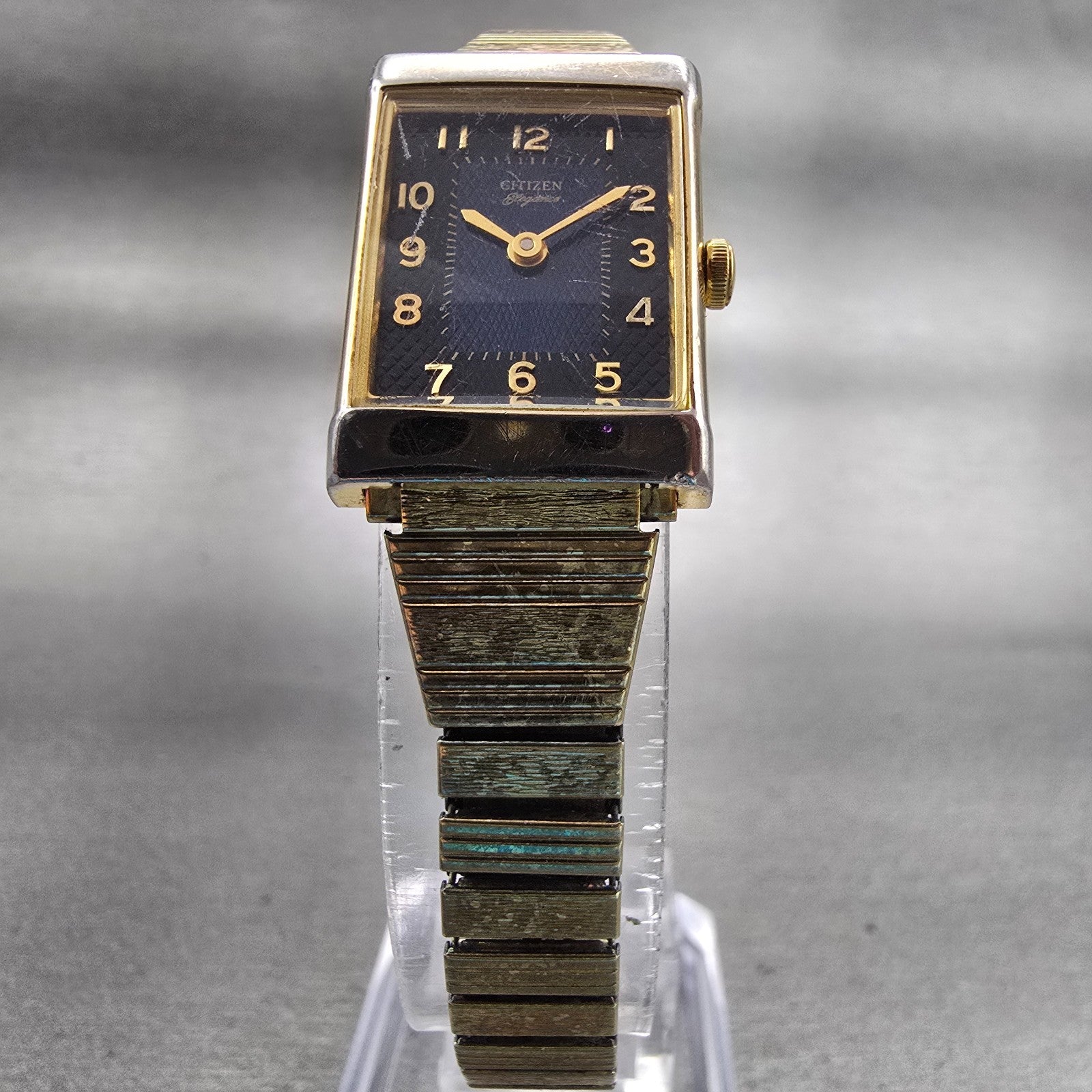 Citizen Elegance Watch Women 17mm Blue Dial Gold Tone 5920-S45539 New Battery5