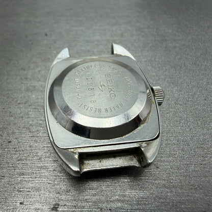 Seiko Automatic Tank Watch Women 24mm Blue Dial Steel Date 2205-3031 PARTS11