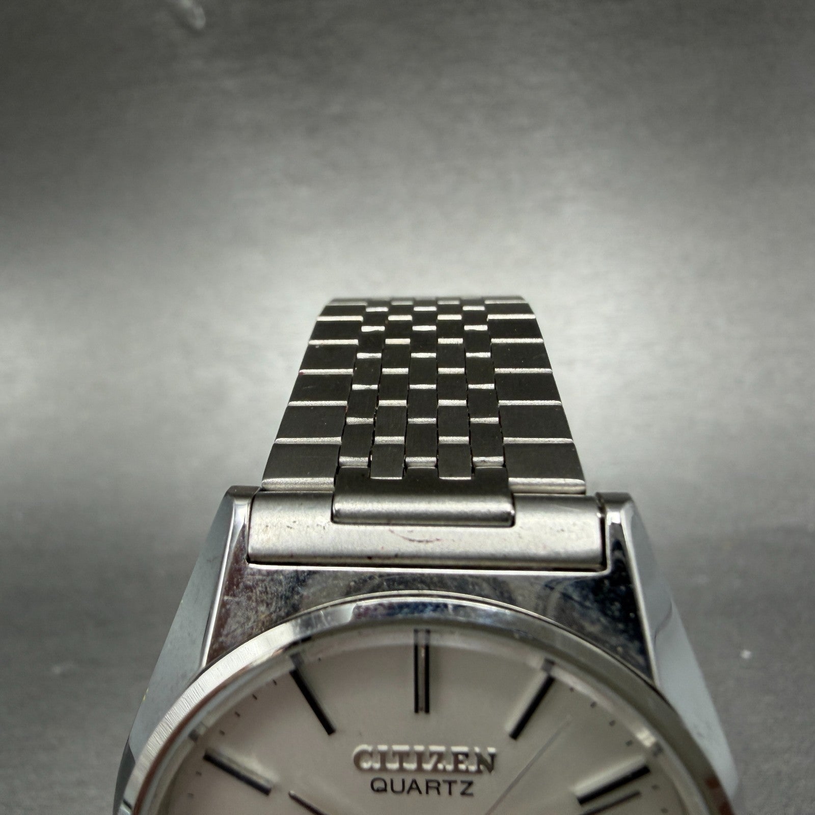 Citizen Seven Star Watch Men 35mm White Dial Silver Tone Daydate Round New Batt4