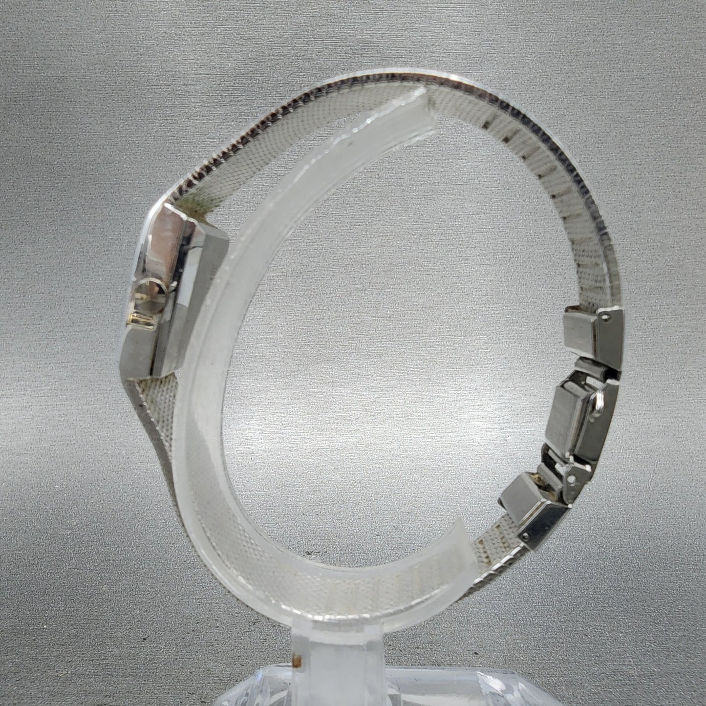 Seiko Tank Watch Women 16mm Silver Dial Silver Tone Rectangle 163269 New Batt6