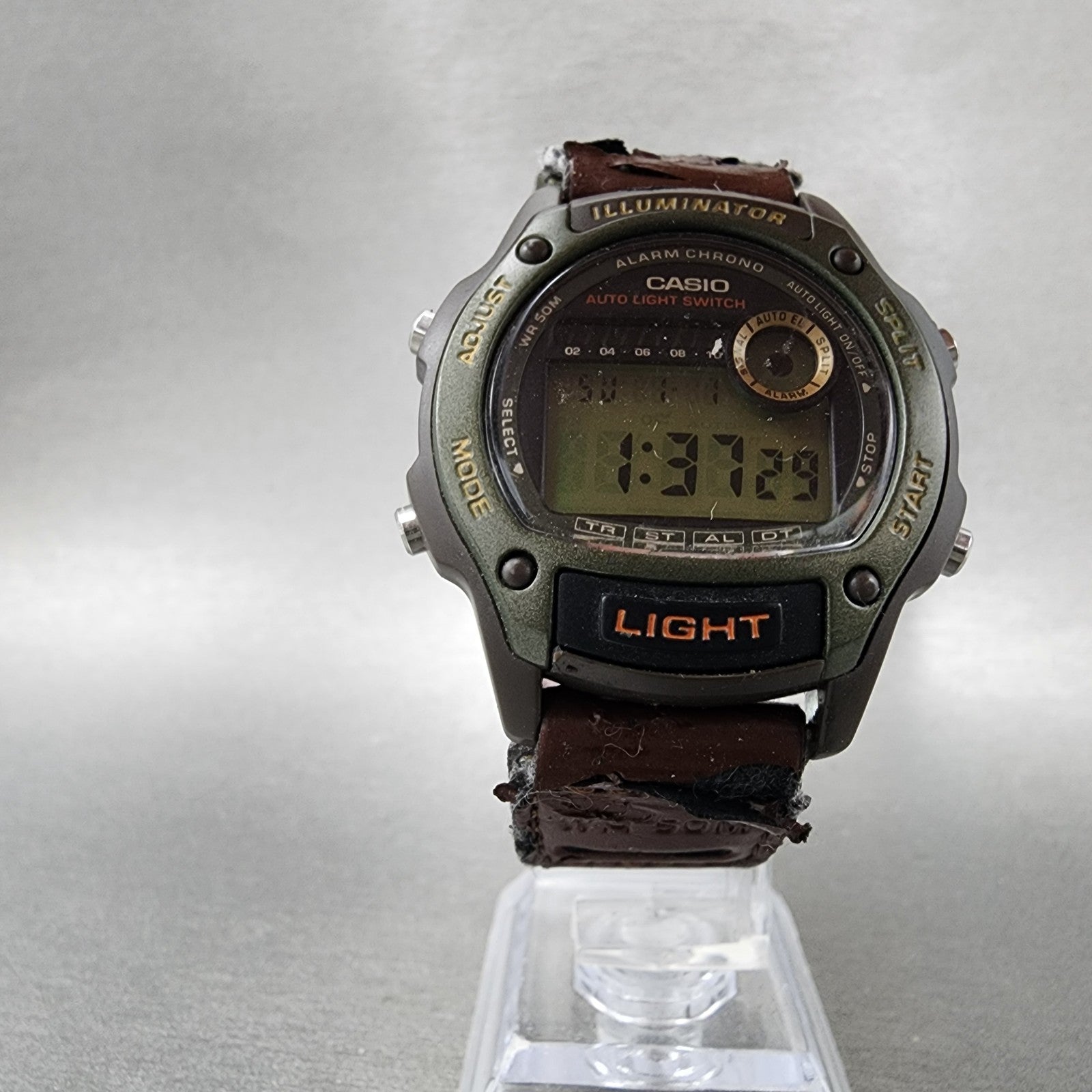 Casio Illuminator Watch Men 37mm Digital Brown Alarm Chronograph New Battery5