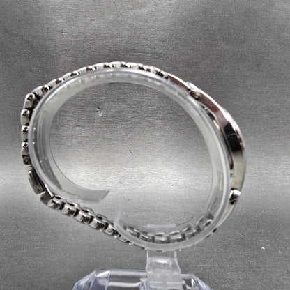 Seiko Solar Watch Women 23mm MOP Dial Silver Tone Round V115-0AP0 Runs Pfizer8