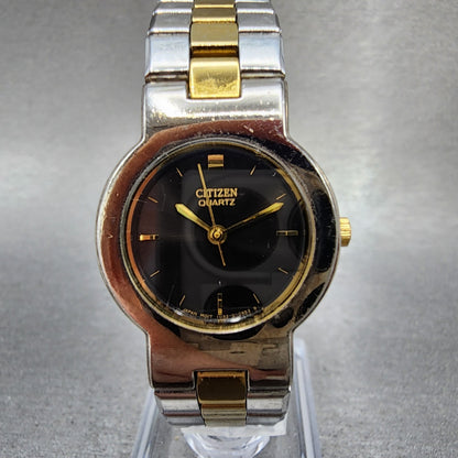 Citizen Watch Women 24mm Black Dial Two Tone Round 1032S93681 New Battery0