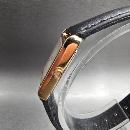 Seiko Tank Watch Women 18mm White Dial Gold Rectangle 1N01-0LK0 New Battery JP2