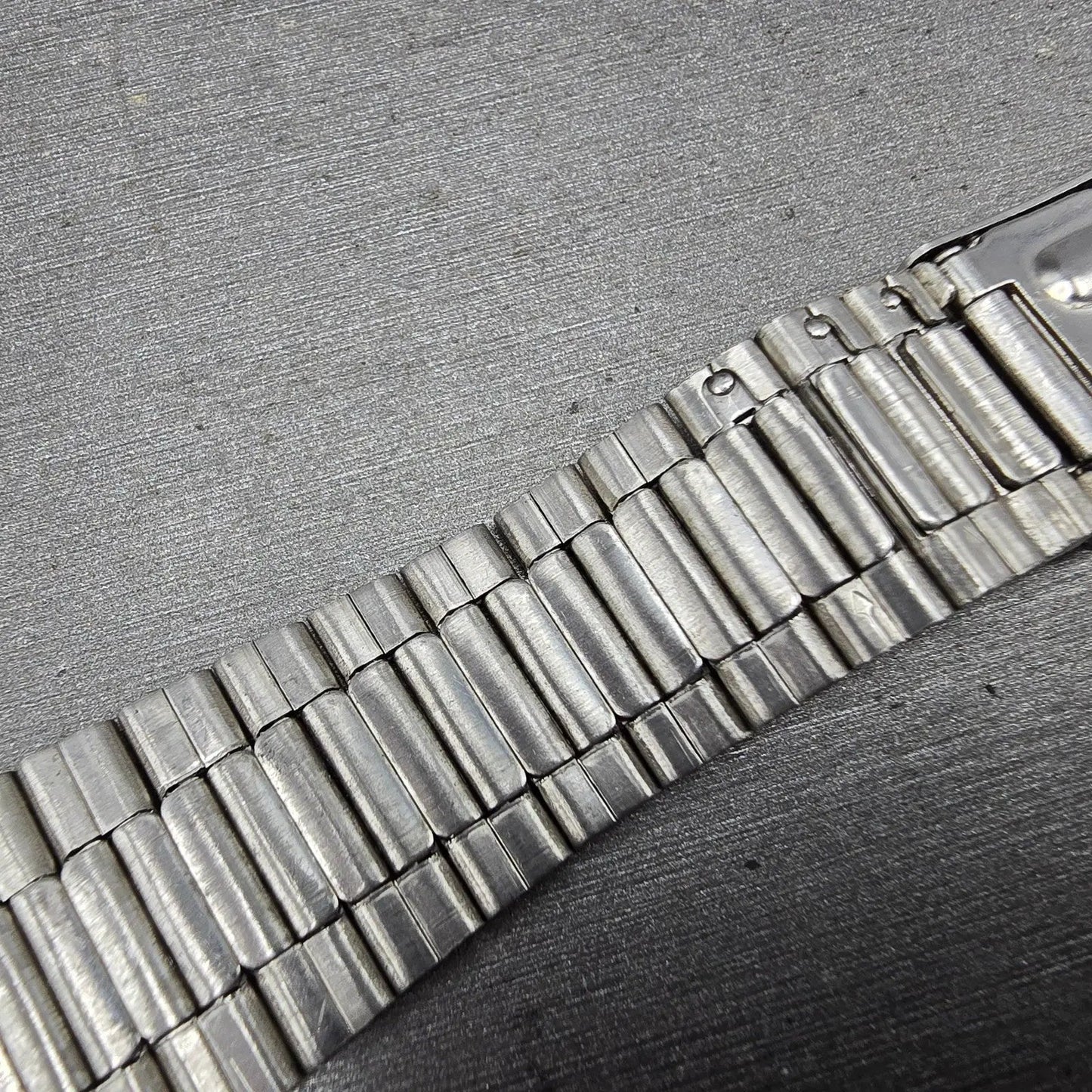 Seiko  Bracelet 20mm Stainless Steel Silver Tone Tri Folding Clasp VTG Japan7