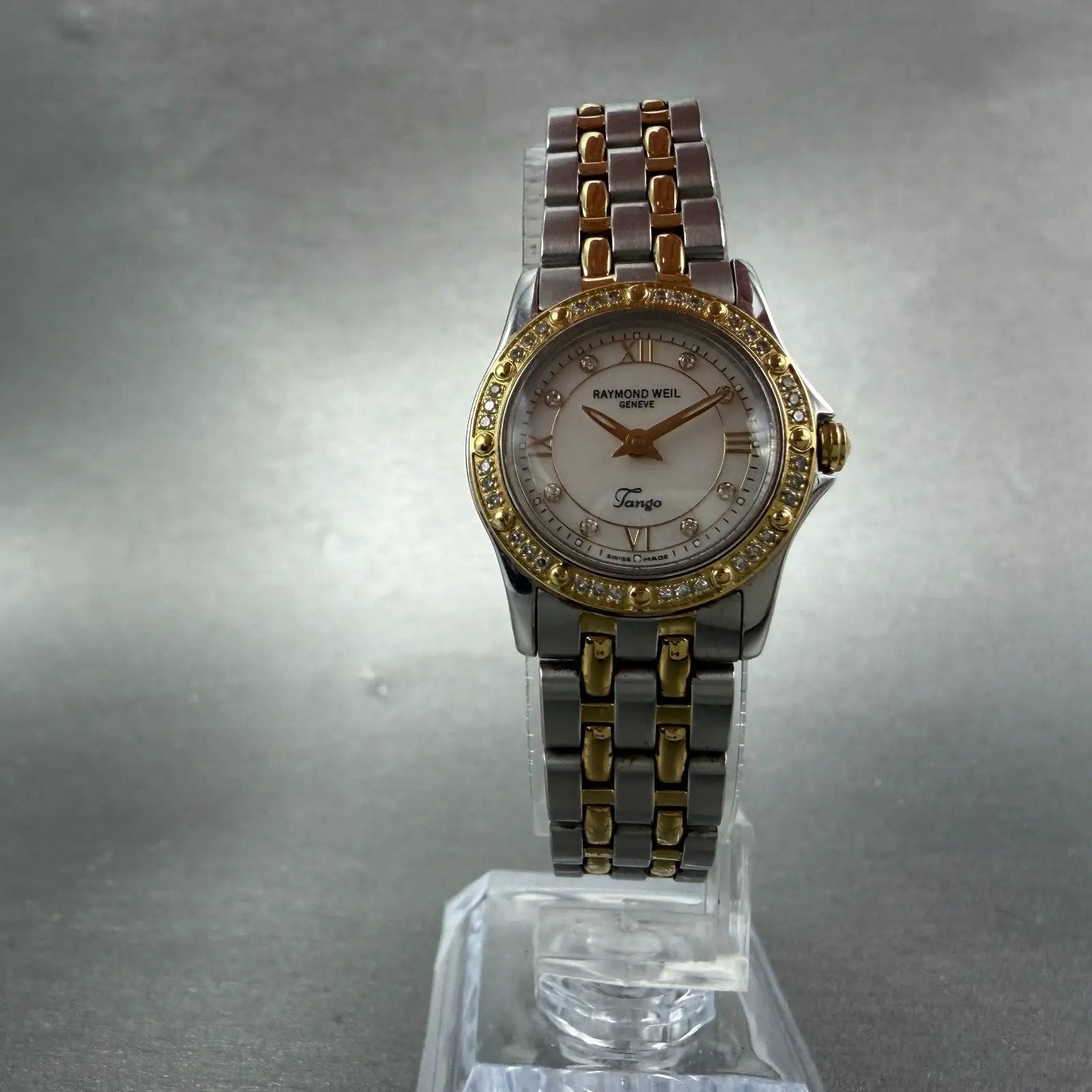 Raymond Weil Tango Watch Women 23mm MOP Dial Steel Diamond Bezel 5790 New batt5