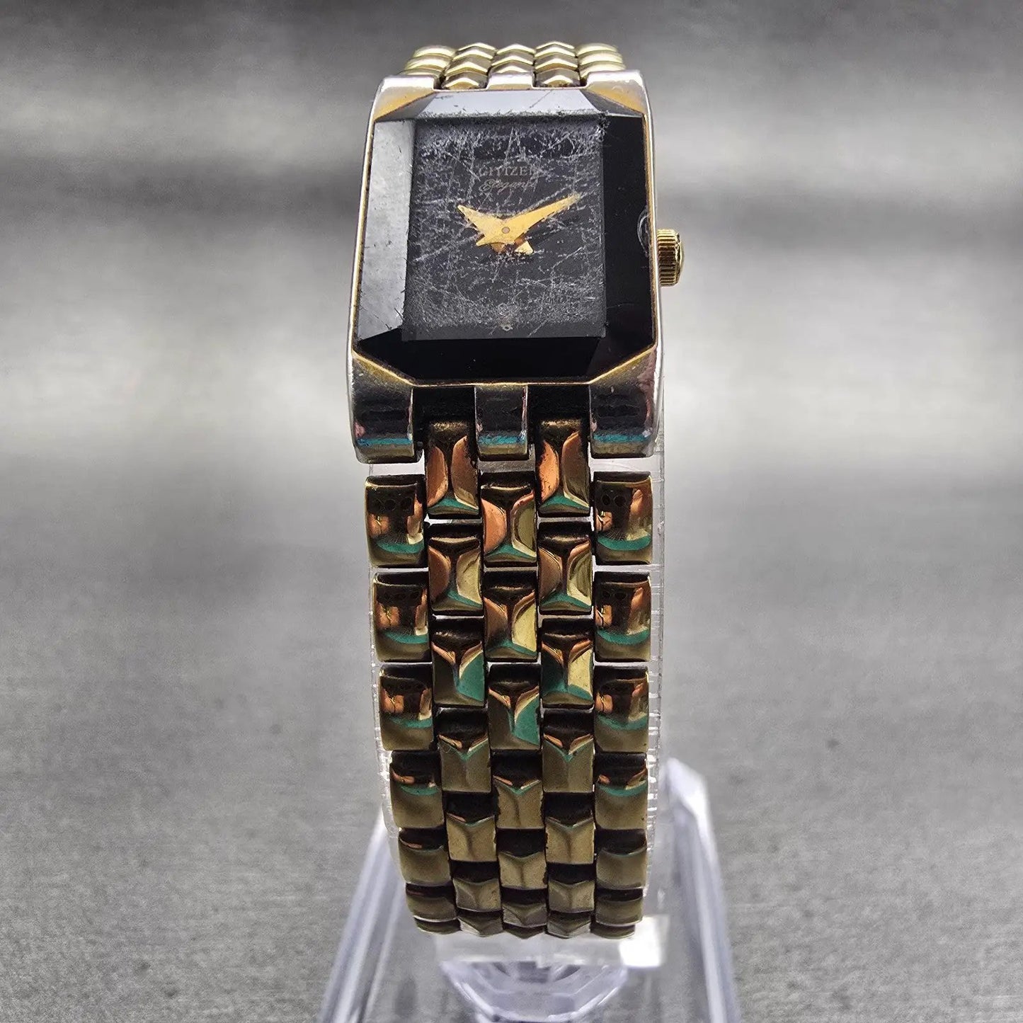 Citizen Elegance Watch Women 15mm Black Dial Gold Tone 5421-S17764 New Battery5