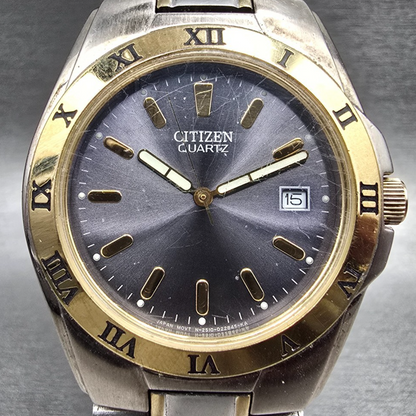Citizen Watch Men 37mm Gray Dial Two Tone Date Round 2610-S99262 New Battery1