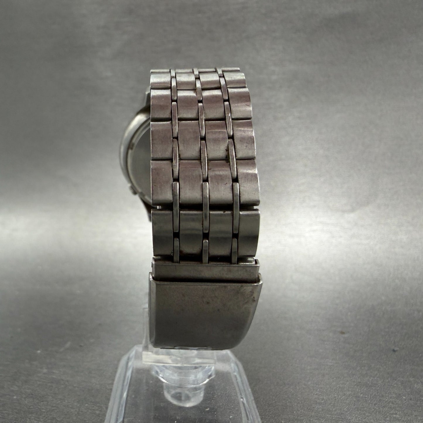 Citizen Electronic Cosmotron Watch Men 38mm Silver Dal Steel Daydate New Battery7