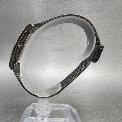 Skagen Grenen Tank Watch Men 29mm Silver Dial Black Tone Date Rectangle New Batt6