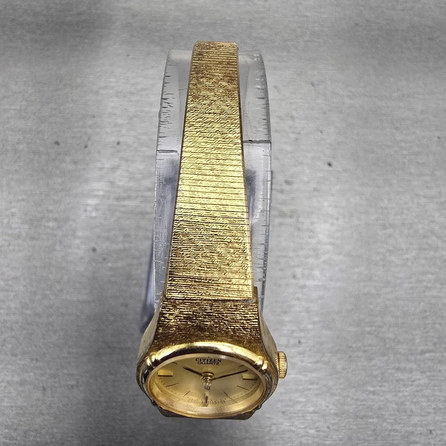 Citizen CQ Watch Women 19mm Gold Dial Gold Tone Round 2030-943040 New Battery4