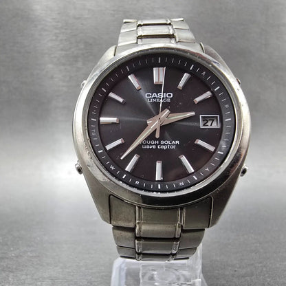 Casio Lineage LIW-130T Watch Men 38mm Black Dial Titanium Date Atomic Solar READ6