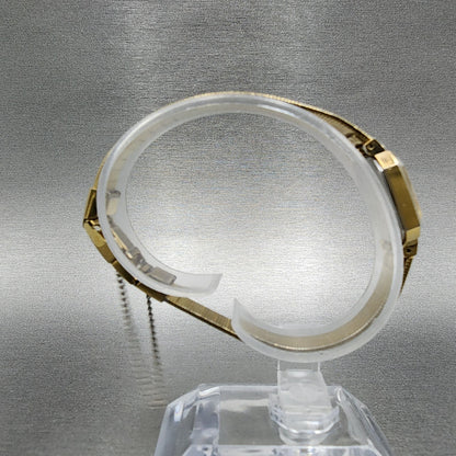 Seiko Watch Women 17mm Black Dial Gold Tone Octagon 4N005139 New Battery8
