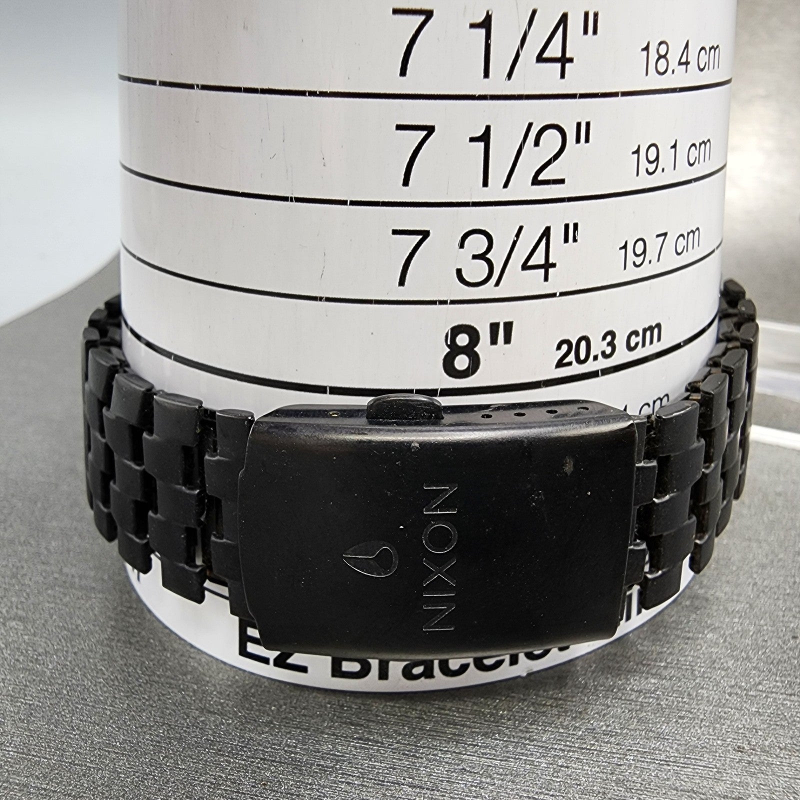 Nixon Time Teller Watch Men 38mm Black Dial Black Tone Round New Battery10