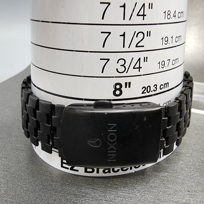 Nixon Time Teller Watch Men 38mm Black Dial Black Tone Round New Battery10