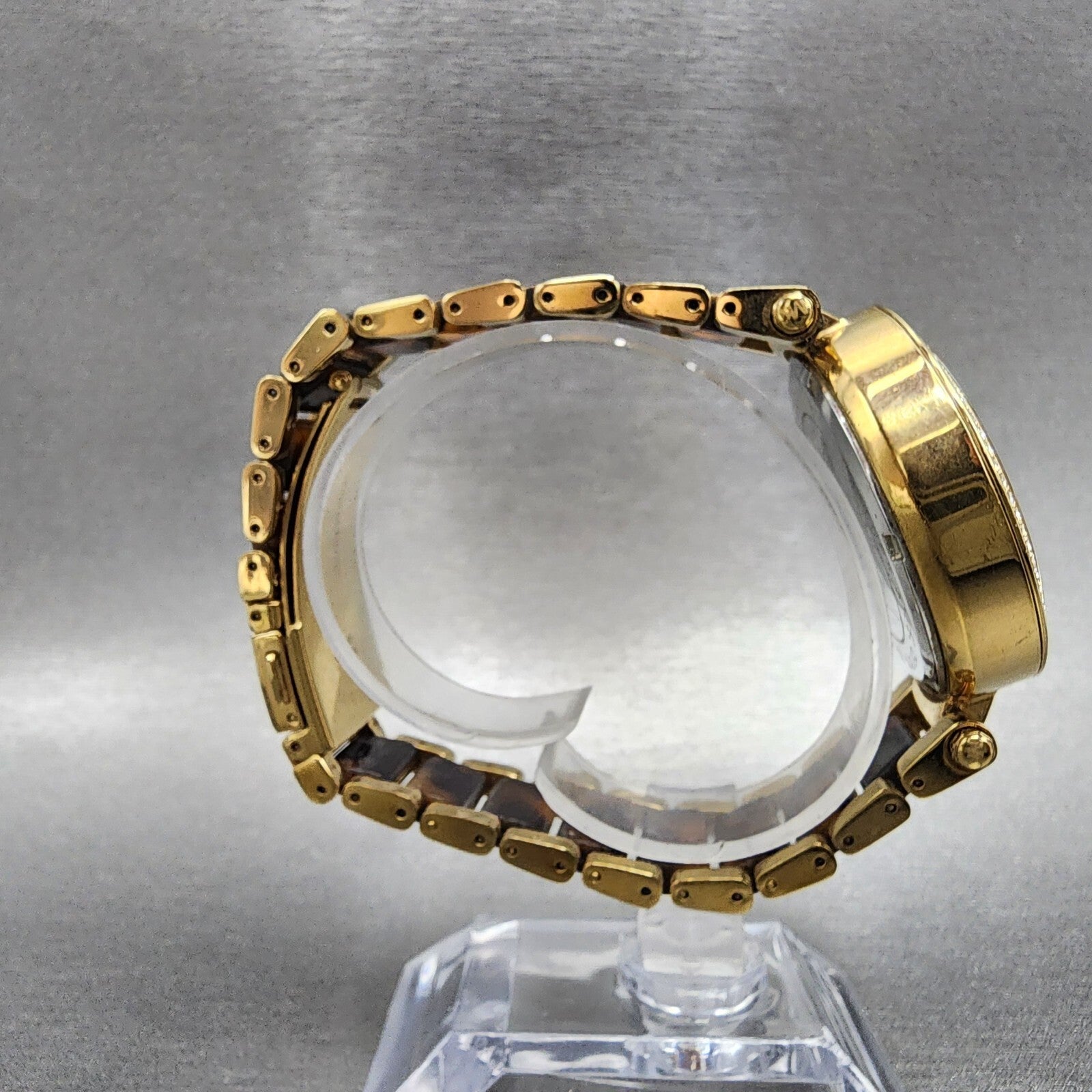 Michael Kors Parker Watch Women 39mm Champagne Dial Gold Tone Date New Battery8