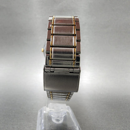 Seiko Spirit Watch Men 34mm Silver Dial two Tone Round 7n01-6a70 New Battery