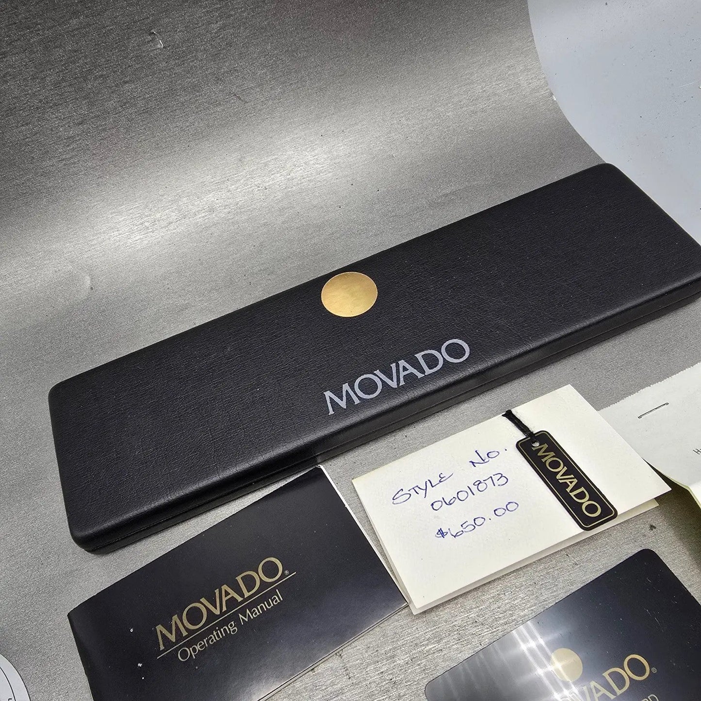 Movado Esperanza Watch Men 33mm Black Dial Two Tone 84.19.861 New Battery VHU16