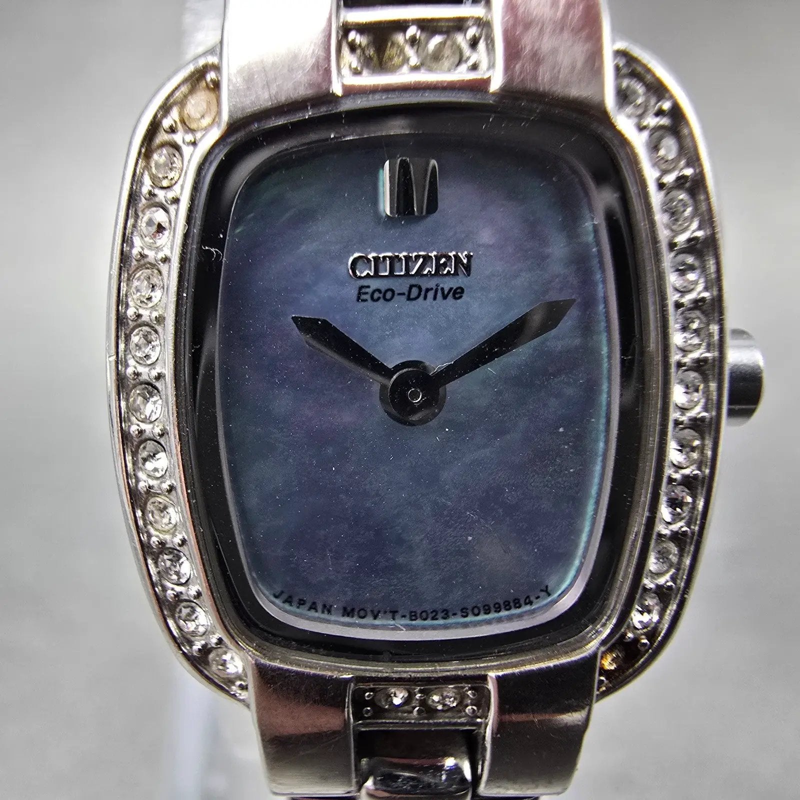 Citizen Eco-Drive Watch Women 18mm MOP Dial Silver Tone B023-S067022 Runs1