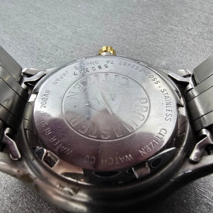Citizen Promaster Dive Watch Men 40mm Cream Dial Two Tone Daydate READ!!! NewBat9