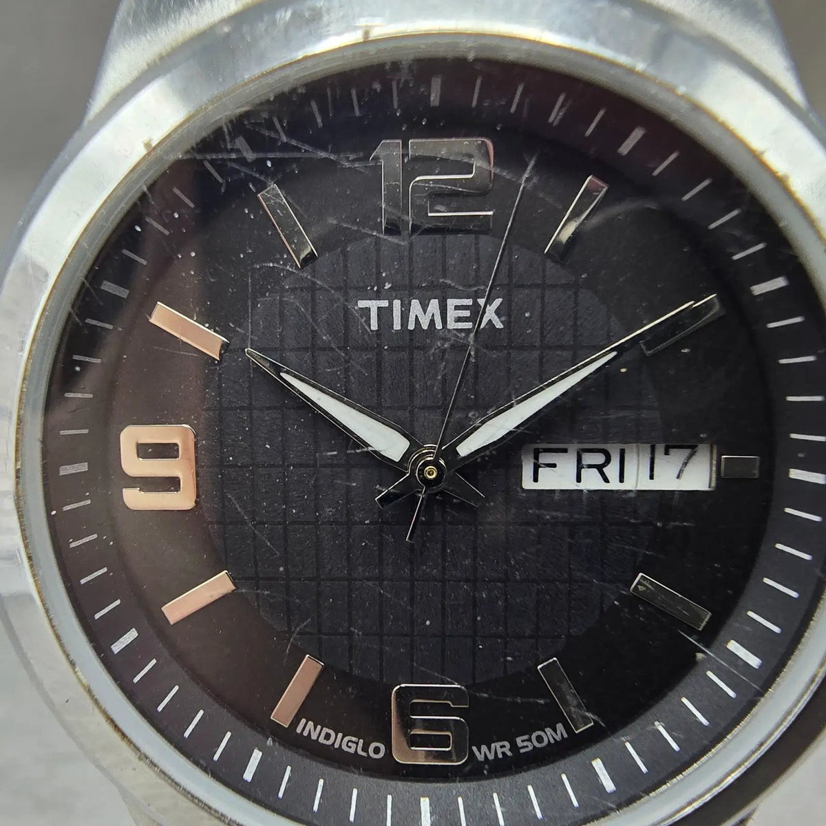 Timex  Elevated Classic Watch Men 40mm Black Dial Steel Daydate T2E561 New Batt1