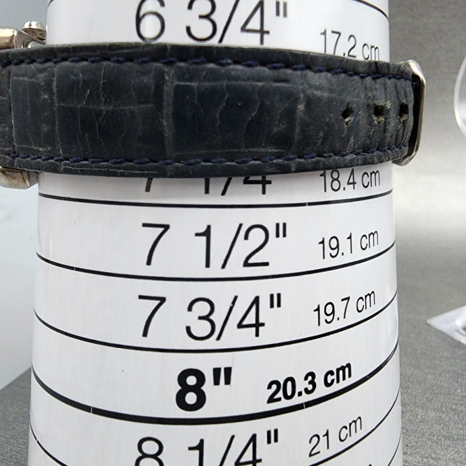 Fossil Dual Time Watch Women 21mm Blue Dial Steel Rectangle READ!!!! DR210511