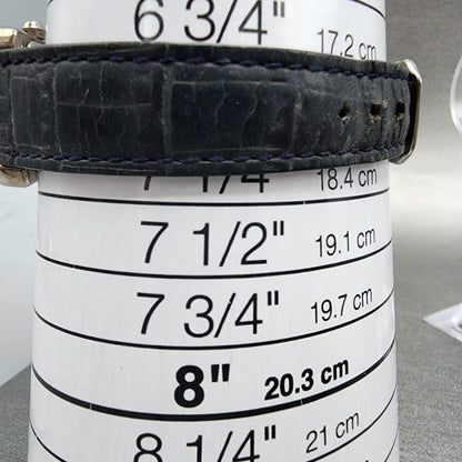 Fossil Dual Time Watch Women 21mm Blue Dial Steel Rectangle READ!!!! DR210511