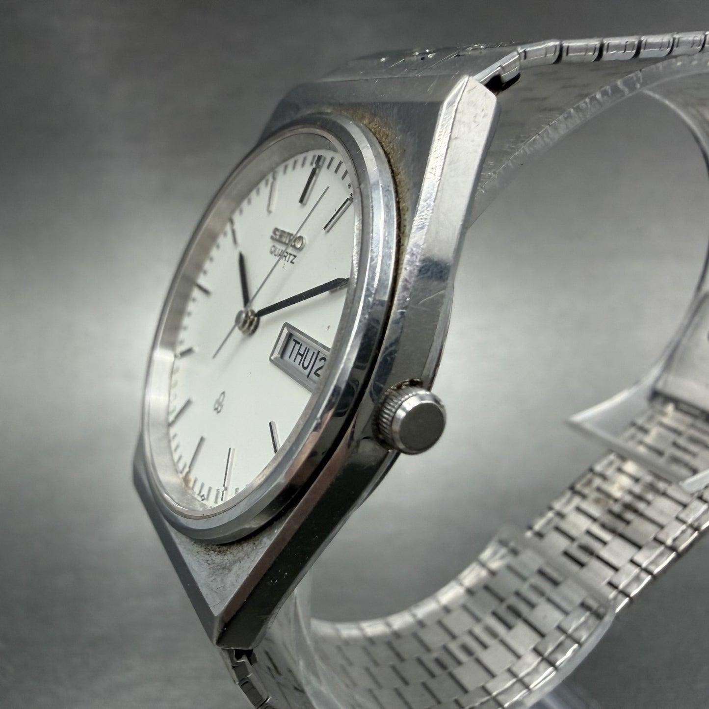 Seiko Majesta Watch Men 32mm Silver Dial Silver Tone Daydate 9063-602B New Batt2