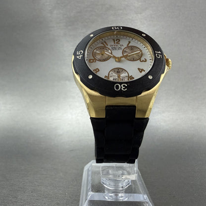 Invicta Special Watch Women 38mm White Dial Gold Tone Daydate Round New Battery5
