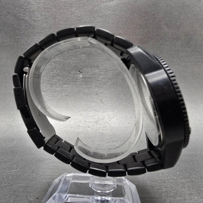 Fossil Watch Men 50mm Black Dial Black Tone Daydate Round BQ2532 New Battery8