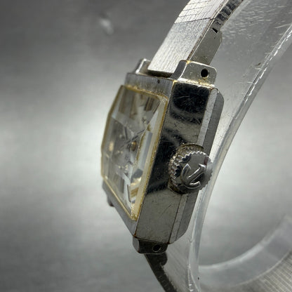 Rado Tank Watch Women 16mm Silver Dial Silver Tone Rectangle Manual Wind Runs2