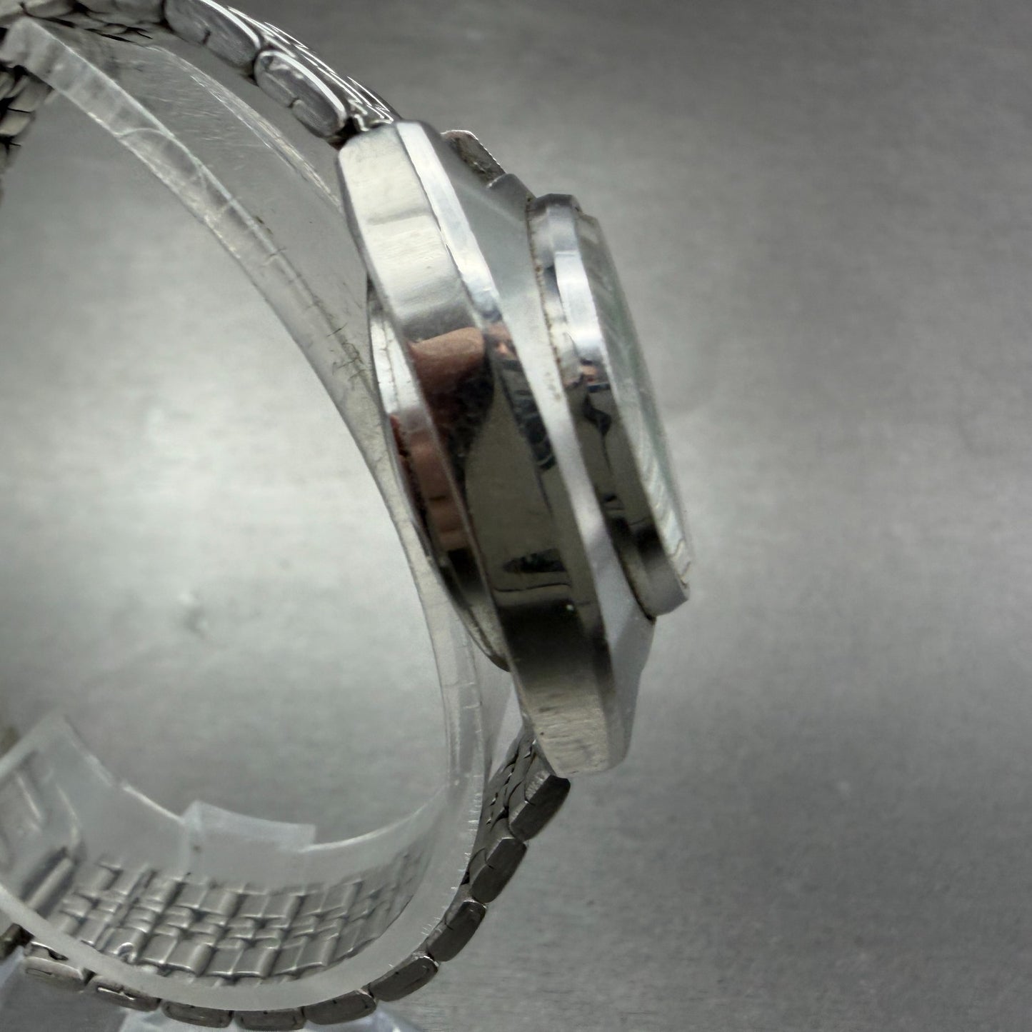 Citizen Automatic Watch Women 26mm Green Dial Silver Tone Date 4-690834 Runs4