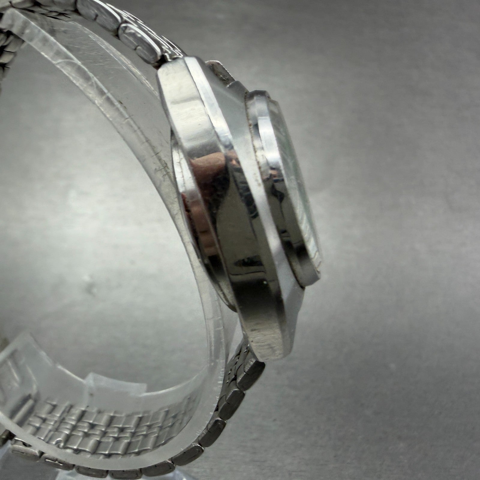 Citizen Automatic Watch Women 26mm Green Dial Silver Tone Date 4-690834 Runs4