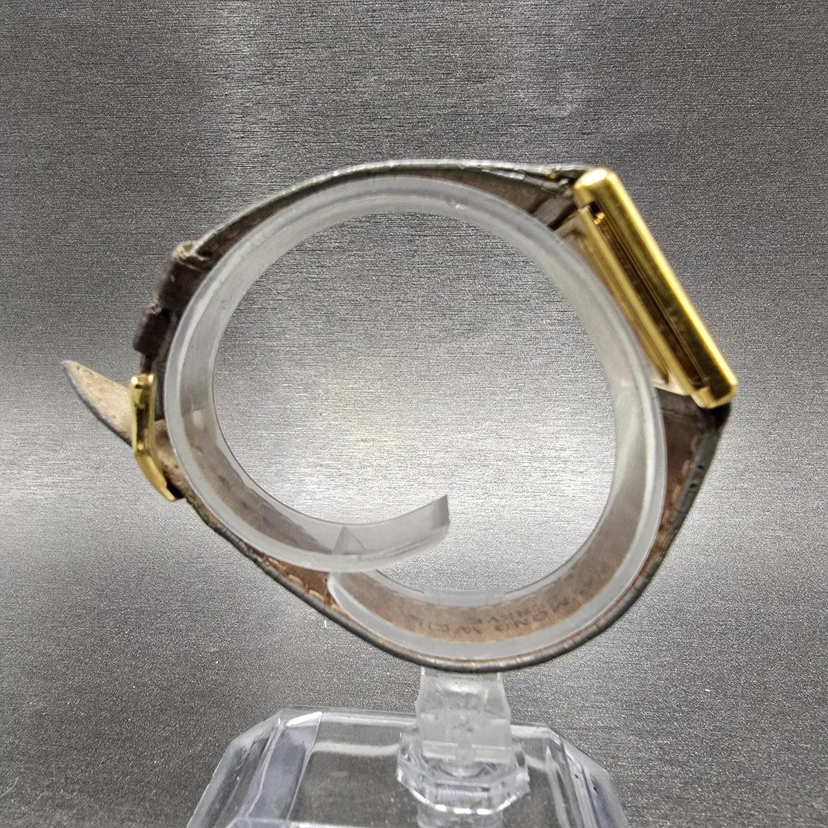 Raymond Weil Tank Watch Women 20mm Gold Dial Gold Plated 5766 NO GLASS New Batt8