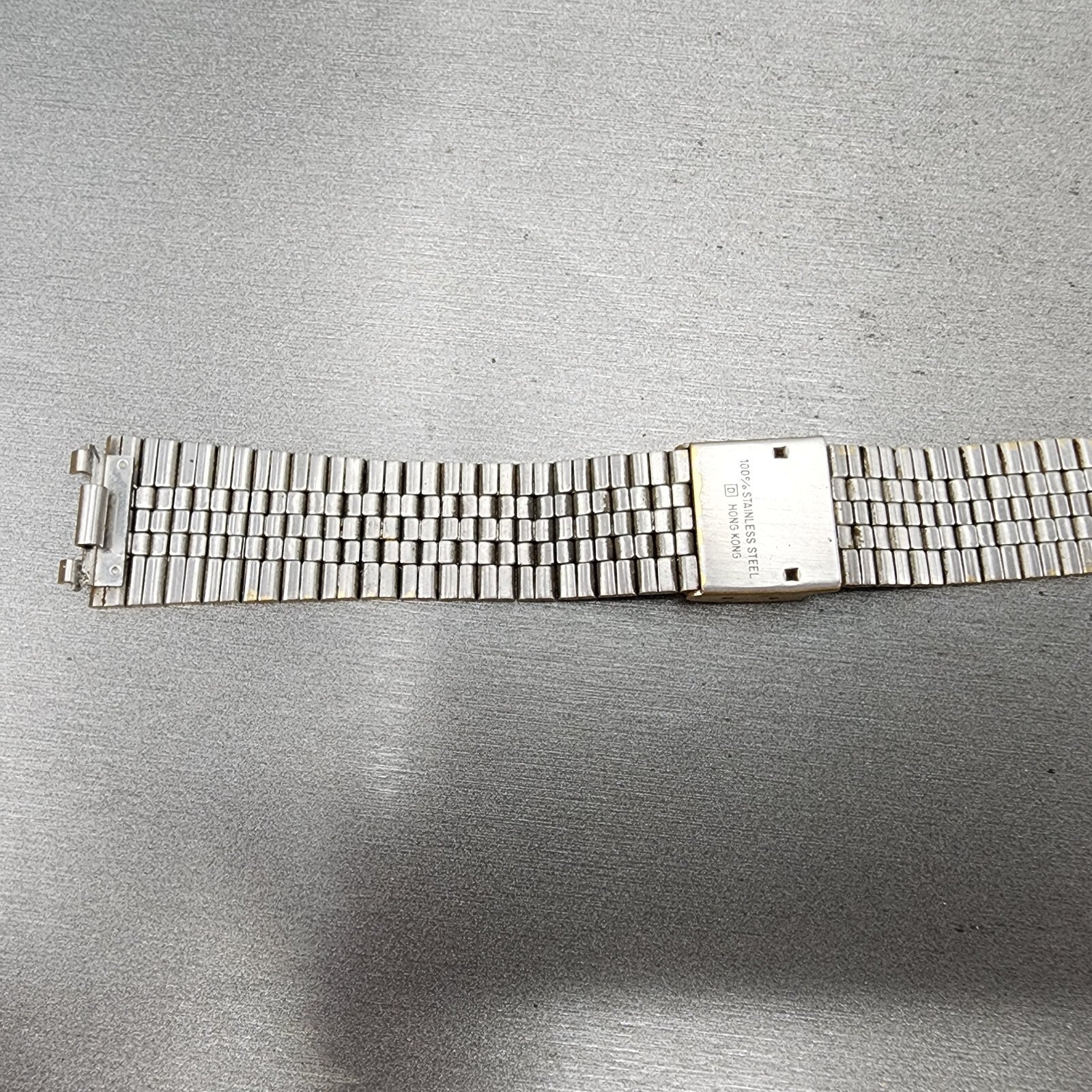 Bulova Accutron Watch Band 19mm Gold Tone Stainless Steel MISSING ONE END LINK10