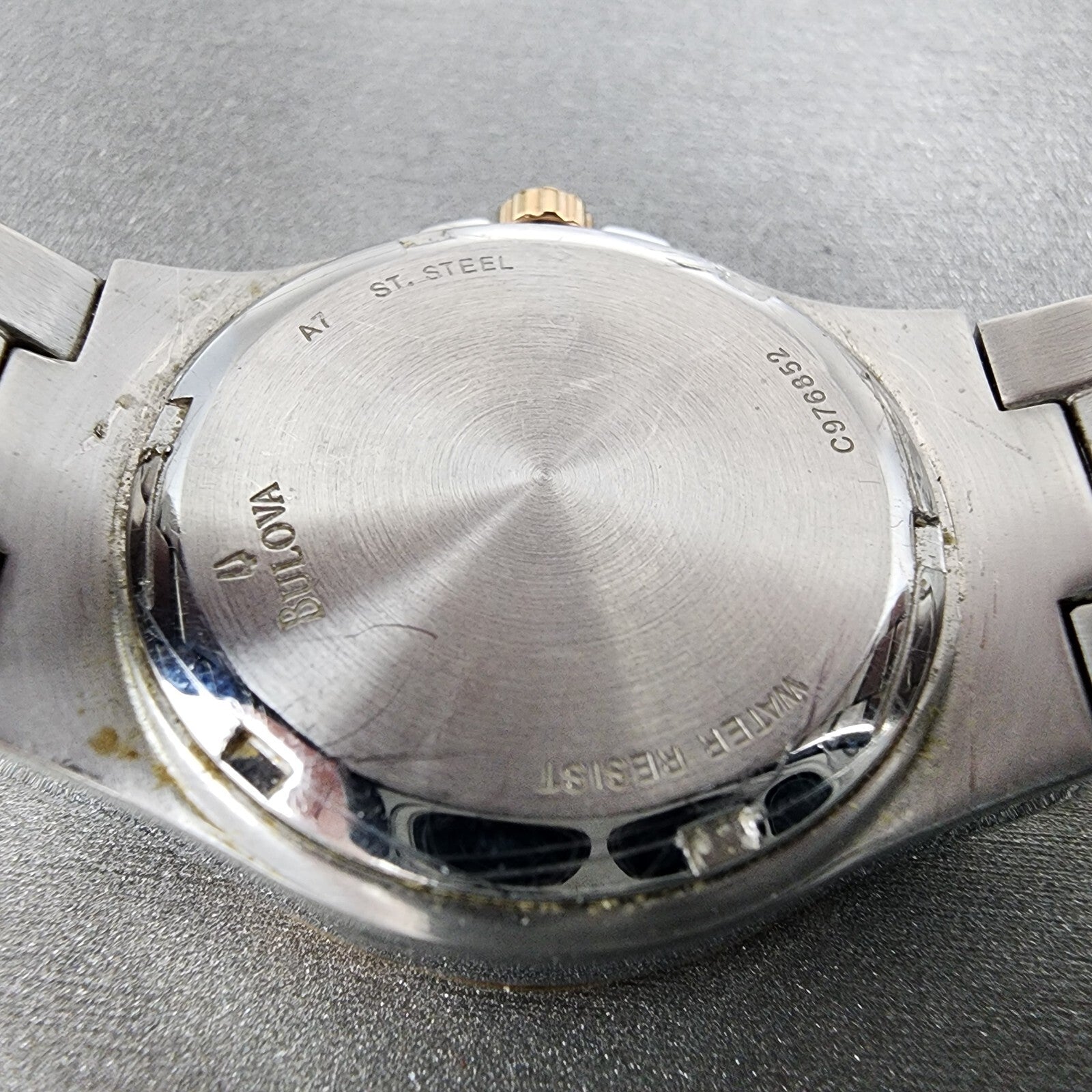 Bulova Marine Star Watch Women 30mm MOP Dial Two Tone Date Diamonds 98W11 NewBat9